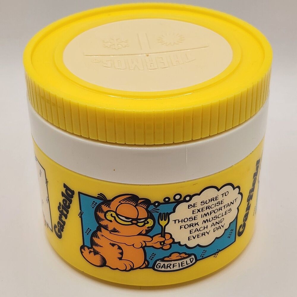 Vintage 1978  3 1/4" High Plastic Garfield King Seeley Thermos New